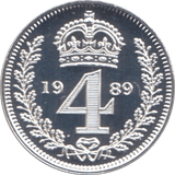 1989 MAUNDY FOURPENCE ( BU ) - MAUNDY FOURPENCE - Cambridgeshire Coins