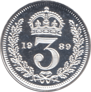 1989 MAUNDY THREEPENCE ( BU ) - MAUNDY THREEPENCE - Cambridgeshire Coins