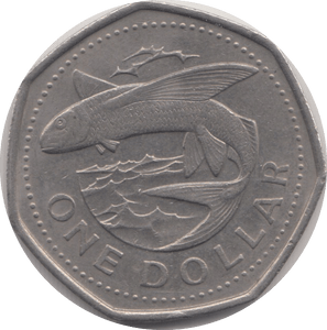 1989 ONE DOLLAR BARBADOS - WORLD COINS - Cambridgeshire Coins