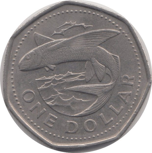 1989 ONE DOLLAR BARBADOS - WORLD COINS - Cambridgeshire Coins