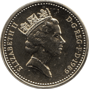 1989 ONE POUND £1 SCOTTISH THISTLE BRILLIANT UNCIRCULATED BU - £1 BU - Cambridgeshire Coins
