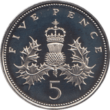 1989 PROOF DECIMAL FIVE PENCE - 5p PROOF - Cambridgeshire Coins
