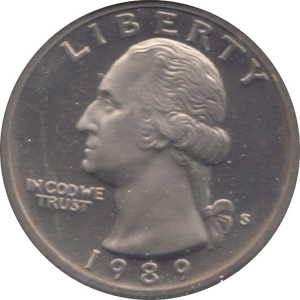 1989 QUARTER DOLLAR USA ( UNC ) S - WORLD COINS - Cambridgeshire Coins