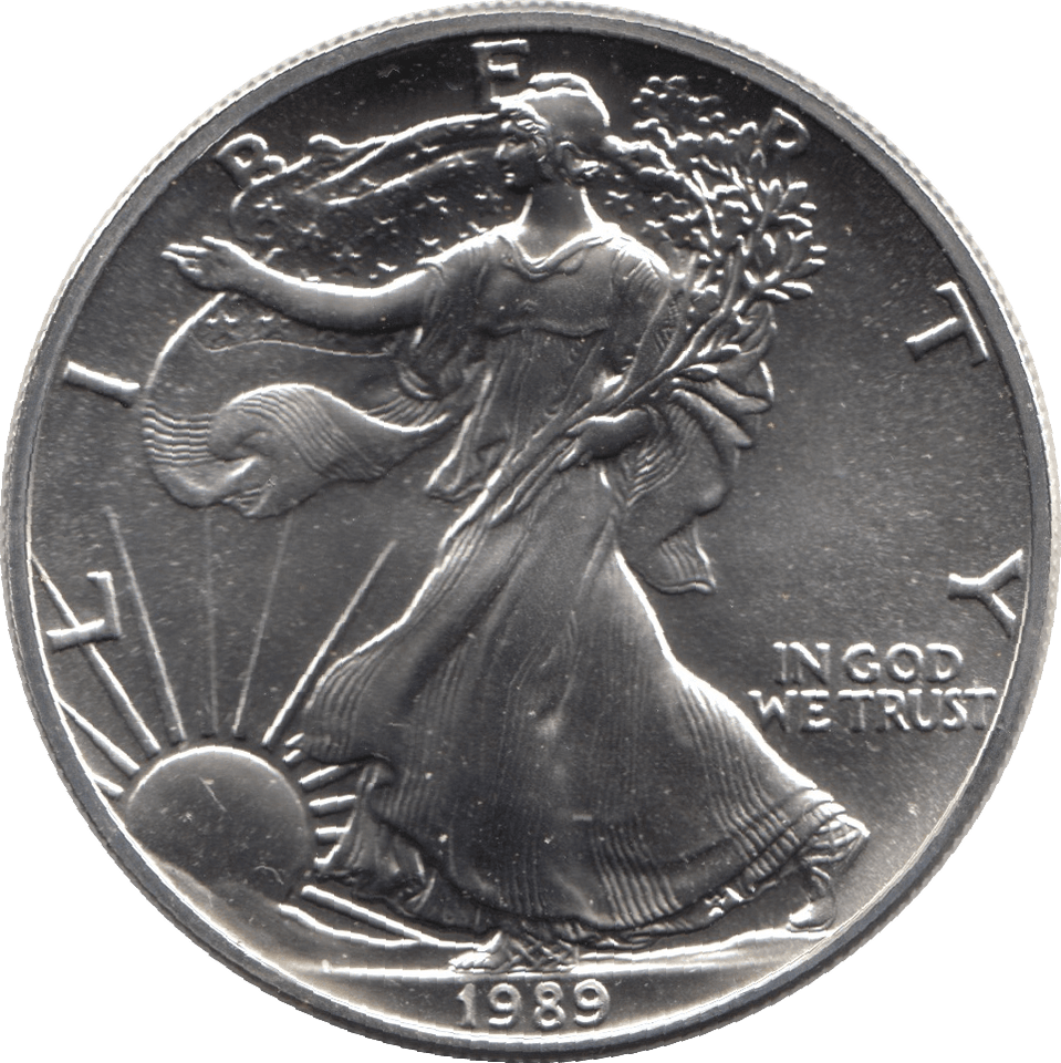 1989 SILVER LIBERTY DOLLAR USA - SILVER WORLD COINS - Cambridgeshire Coins