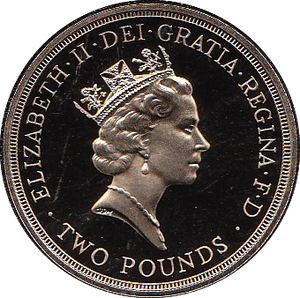 1989 TWO POUND £2 PROOF COIN BILL OF RIGHTS ENGLISH CROWN - £2 Proof - Cambridgeshire Coins