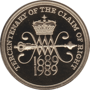 1989 TWO POUND £2 PROOF COIN CLAIM OF RIGHTS SCOTTISH CROWN - £2 Proof - Cambridgeshire Coins