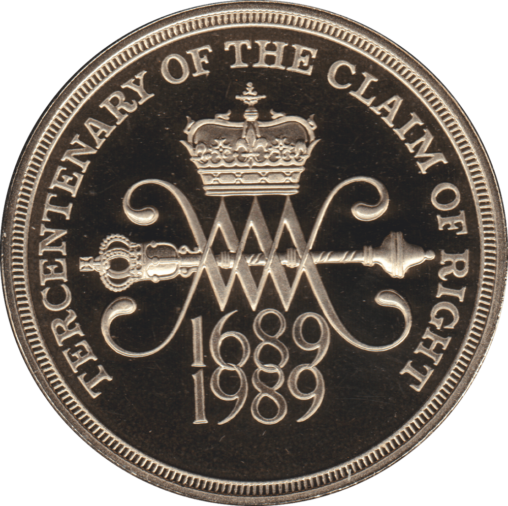 1989 TWO POUND £2 PROOF COIN CLAIM OF RIGHTS SCOTTISH CROWN - £2 Proof - Cambridgeshire Coins