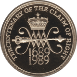 1989 TWO POUND £2 PROOF COIN CLAIM OF RIGHTS SCOTTISH CROWN - £2 Proof - Cambridgeshire Coins