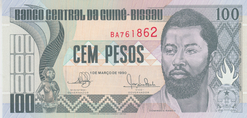 1990 100 PESOS GUINEA BANKNOTE GUINEA BISSAU REF 783 - World Banknotes - Cambridgeshire Coins