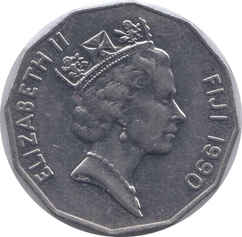1990 50 CENTS FIJI - WORLD COINS - Cambridgeshire Coins