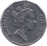 1990 50 CENTS FIJI - WORLD COINS - Cambridgeshire Coins