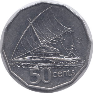 1990 50 CENTS FIJI - WORLD COINS - Cambridgeshire Coins