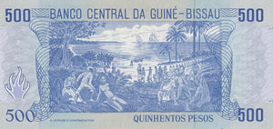 1990 500 PESOS GUINEA BANKNOTE GUINEA BISSAU REF 784 - World Banknotes - Cambridgeshire Coins