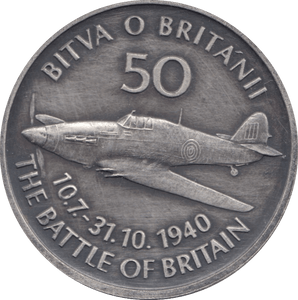1990 BATTLE OF BRITAIN ANNIVERSARY MEDALLION 5 - WORLD COINS - Cambridgeshire Coins