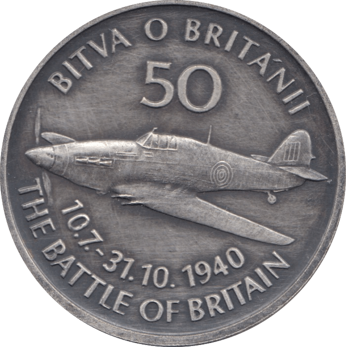 1990 BATTLE OF BRITAIN ANNIVERSARY MEDALLION 5 - WORLD COINS - Cambridgeshire Coins