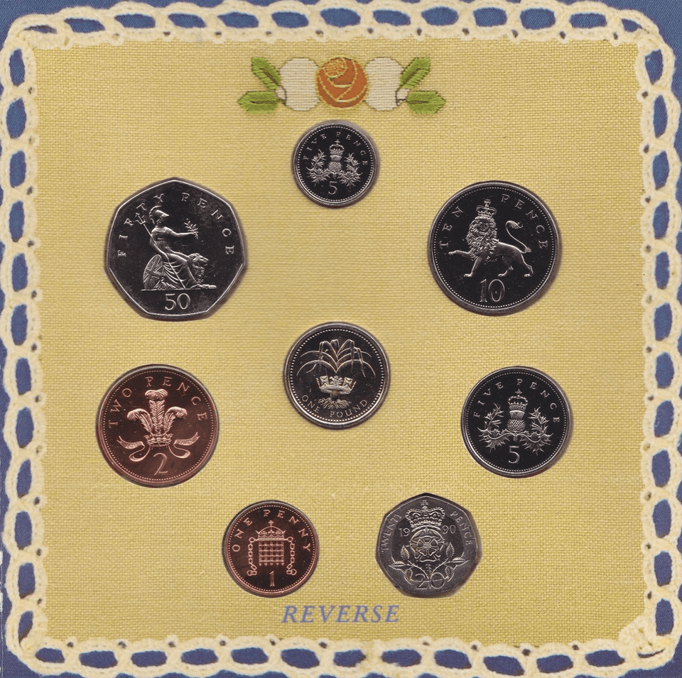 1990 BRILLIANT UNCIRCULATED COIN YEAR SET - Brilliant Uncirculated Year Sets - Cambridgeshire Coins