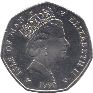 1990 CHRISTMAS 50P LADY OF MANN FERRY ISLE OF MAN - 50P CHRISTMAS - Cambridgeshire Coins