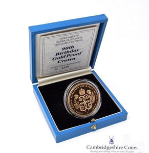 1990 GOLD PROOF £5 Coin Queen Mothers 90th Birthday Very Scarce 2500 Issue - £5 Gold Proof - Cambridgeshire Coins