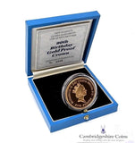 1990 GOLD PROOF £5 Coin Queen Mothers 90th Birthday Very Scarce 2500 Issue - £5 Gold Proof - Cambridgeshire Coins