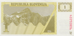 1990 ONE ENA BANKNOTE SLOVENIA REF 948 - World Banknotes - Cambridgeshire Coins