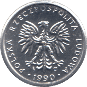 1990 ONE ZLOTY POLAND - WORLD COINS - Cambridgeshire Coins
