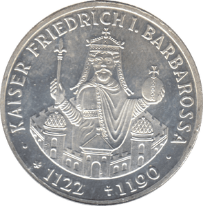 1990 SILVER GERMAN 10 MARK - SILVER WORLD COINS - Cambridgeshire Coins
