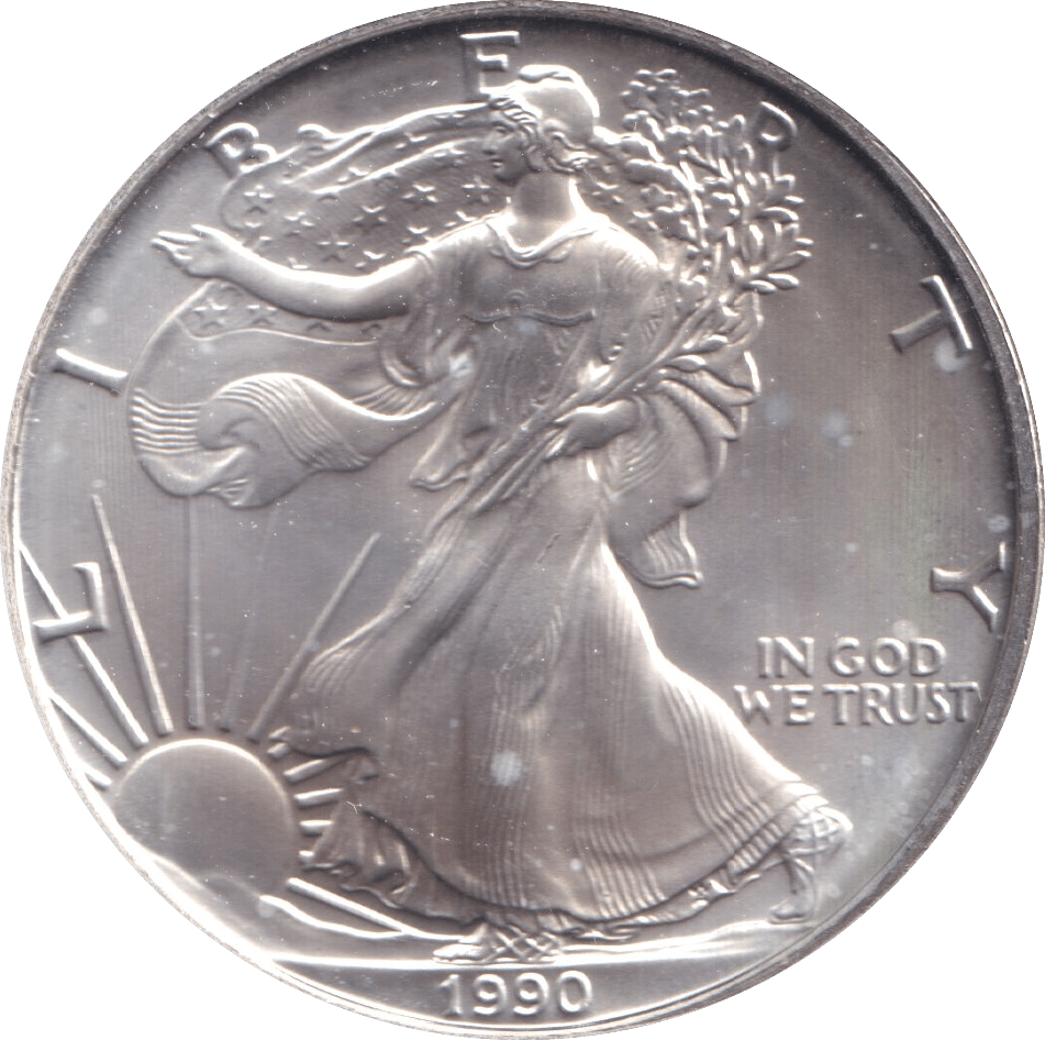 1990 SILVER LIBERTY DOLLAR USA Cambridgeshire Coins