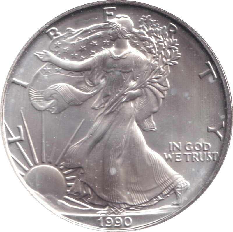 1990 SILVER LIBERTY DOLLAR USA Cambridgeshire Coins