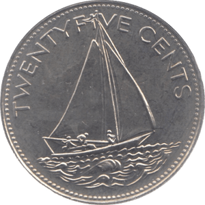 1991 BAHAMAS 25 CENTS ( UNC ) - WORLD COINS - Cambridgeshire Coins
