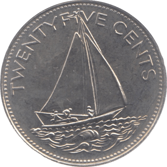 1991 BAHAMAS 25 CENTS ( UNC ) - WORLD COINS - Cambridgeshire Coins