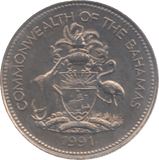 1991 BAHAMAS 25 CENTS ( UNC ) - WORLD COINS - Cambridgeshire Coins