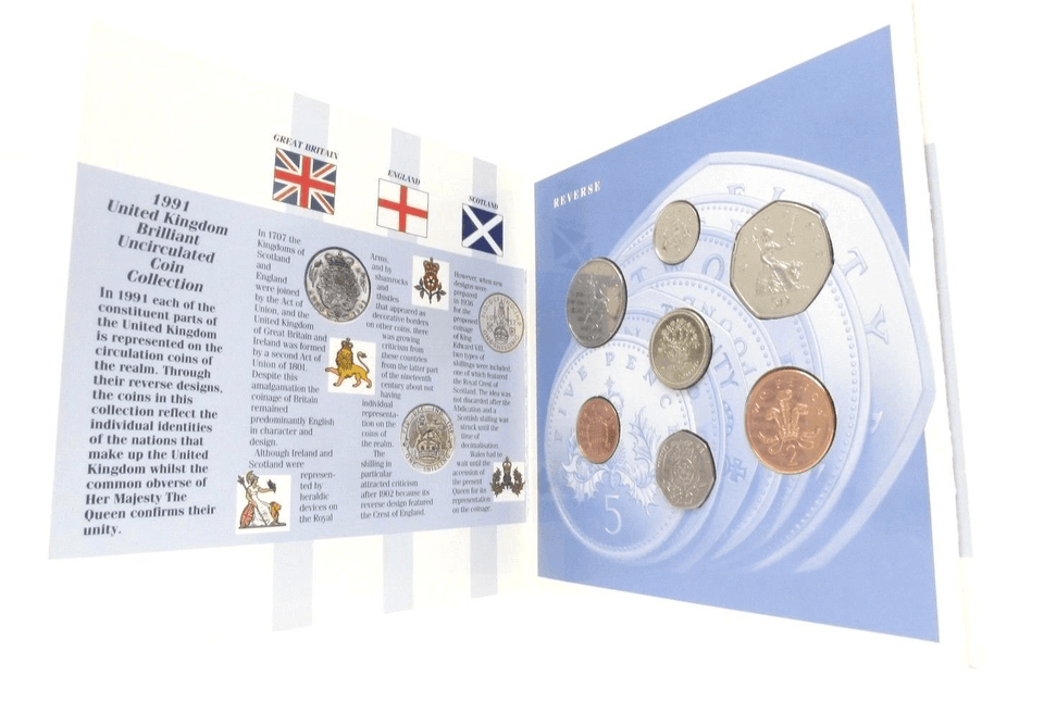 1991 BRILLIANT UNCIRCULATED COIN YEAR SET - Brilliant Uncirculated Year Sets - Cambridgeshire Coins