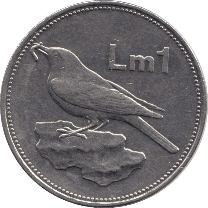 1991 MALTA ONE LIRA - WORLD COINS - Cambridgeshire Coins
