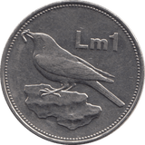 1991 MALTA ONE LIRA - WORLD COINS - Cambridgeshire Coins