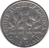 1991 ONE DIME USA PHILADELPHIA MINT - SILVER WORLD COINS - Cambridgeshire Coins