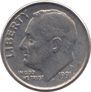 1991 ONE DIME USA PHILADELPHIA MINT - SILVER WORLD COINS - Cambridgeshire Coins