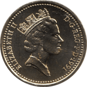 1991 ONE POUND £1 IRELAND FLAX BRILLIANT UNCIRCULATED BU - £1 BU - Cambridgeshire Coins