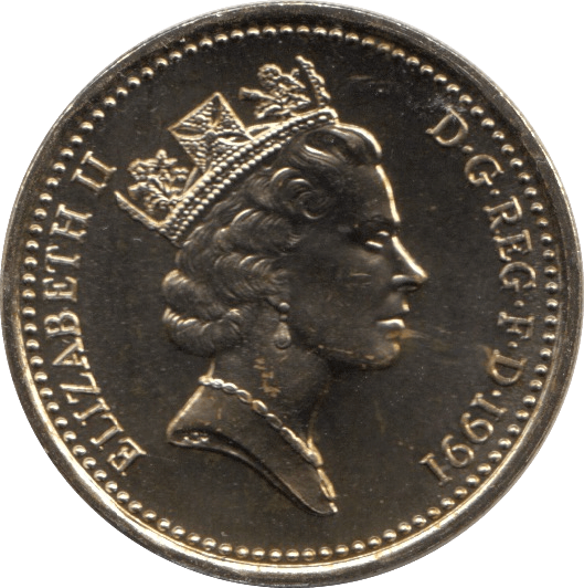 1991 ONE POUND £1 IRELAND FLAX BRILLIANT UNCIRCULATED BU - £1 BU - Cambridgeshire Coins