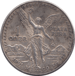 1991 SILVER 1OZ LIBERTAD MEXICO - SILVER WORLD COINS - Cambridgeshire Coins