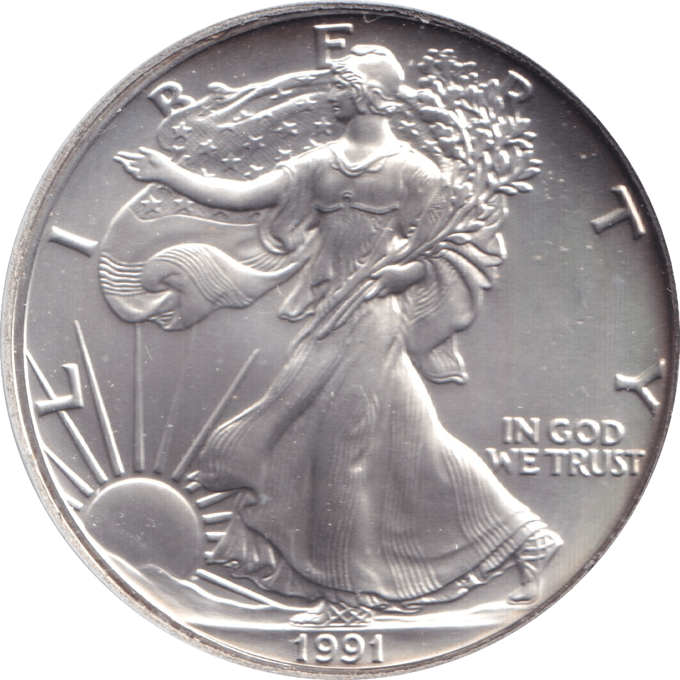 1991 SILVER LIBERTY DOLLAR USA - Cambridgeshire Coins