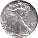 1991 SILVER LIBERTY DOLLAR USA - Cambridgeshire Coins