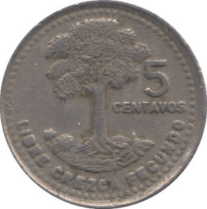 1992 5 CENTAVOS GUATEMALA - WORLD COINS - Cambridgeshire Coins