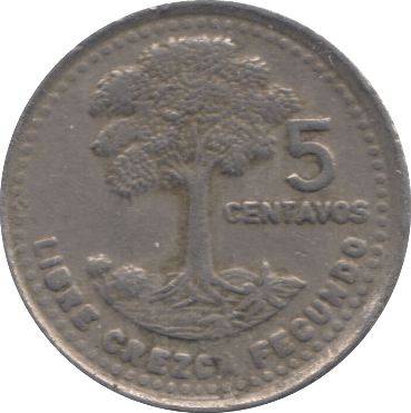 1992 5 CENTAVOS GUATEMALA - WORLD COINS - Cambridgeshire Coins