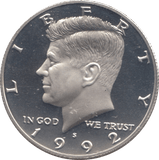 1992-95 SILVER PROOF KENNEDY 1/2 DOLLAR - SILVER WORLD COINS - Cambridgeshire Coins
