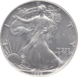 1992 AMERICAN EAGLE SILVER DOLLAR USA - SILVER WORLD COINS - Cambridgeshire Coins