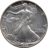1992 AMERICAN EAGLE SILVER DOLLAR USA - SILVER WORLD COINS - Cambridgeshire Coins