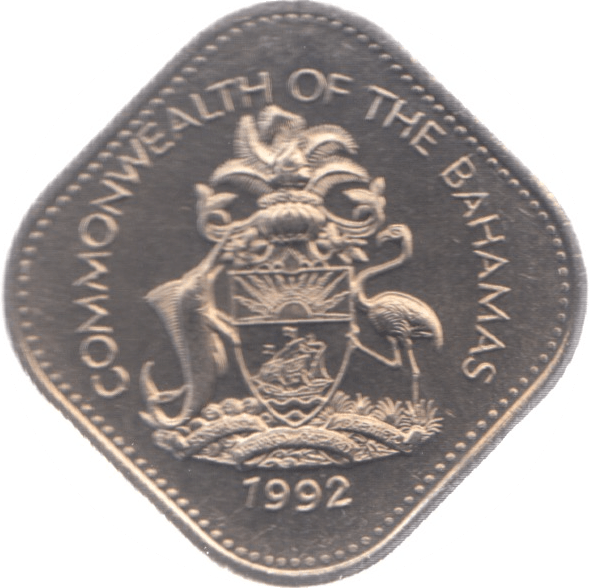 1992 BAHAMAS 15 CENTS ( UNC ) - WORLD COINS - Cambridgeshire Coins