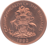 1992 BAHAMAS ONE CENT ( UNC ) - WORLD COINS - Cambridgeshire Coins