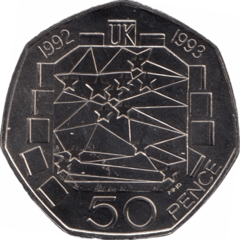 1992 FIFTY PENCE 50P BRILLIANT UNCIRCULATED EC COUNCIL BU - 50p BU - Cambridgeshire Coins