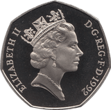 1992 FIFTY PENCE PROOF 50P COIN BRITANNIA - 50p Proof - Cambridgeshire Coins